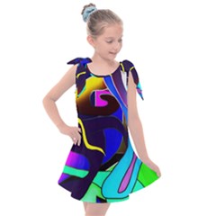 Curvy Collage Kids  Tie Up Tunic Dress