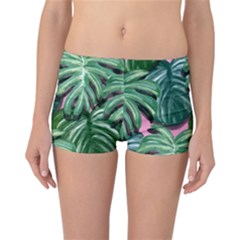 Painting Leaves Tropical Jungle Reversible Boyleg Bikini Bottoms by Simbadda