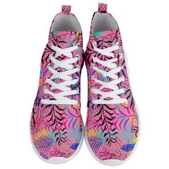 Illustration Reason Leaves Design Men s Lightweight High Top Sneakers by Simbadda