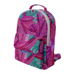 Leaves Tropical Reason Stamping Flap Pocket Backpack (large) by Simbadda