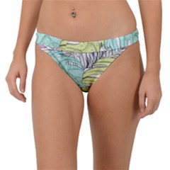 Leaves Tropical Plant Summer Band Bikini Bottom by Simbadda