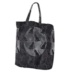 Black Cat Full Moon Giant Grocery Tote