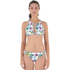 Distorted Circles On A White Background                Perfectly Cut Out Bikini Set