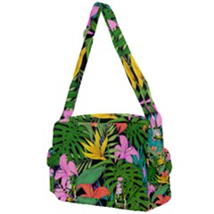 Tropical Leaves                Buckle Multifunction Bag