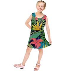 Tropical Leaves                Kid s Tunic Dress