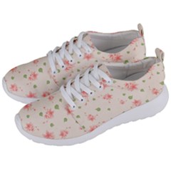 Pink Flowers Pattern Spring Nature Men s Lightweight Sports Shoes by TeesDeck