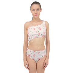 Pink Flowers Pattern Spring Nature Spliced Up Two Piece Swimsuit by TeesDeck