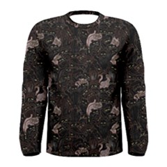 Cats Pattern Men s Long Sleeve Tee by bloomingvinedesign