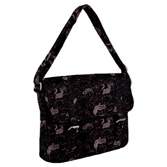 Cats Pattern Buckle Messenger Bag by bloomingvinedesign