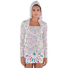 Boho Flowers Long Sleeve Hooded T-shirt