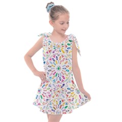 Boho Flowers Kids  Tie Up Tunic Dress