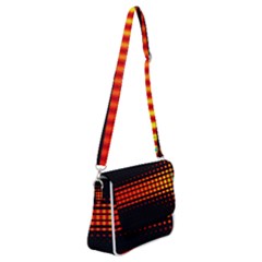 Signal Background Pattern Light Shoulder Bag With Back Zipper by Sudhe