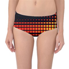 Signal Background Pattern Light Mid-waist Bikini Bottoms by Sudhe