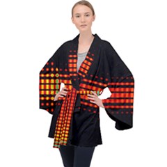 Signal Background Pattern Light Velvet Kimono Robe