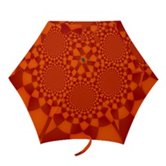 Fractal Artwork Abstract Background Orange Mini Folding Umbrellas