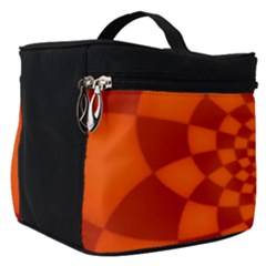 Fractal Artwork Abstract Background Orange Make Up Travel Bag (small) by Sudhe
