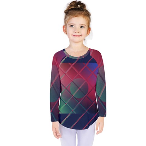 Fractal Artwork Abstract Background Kids  Long Sleeve Tee by Sudhe