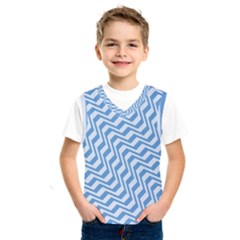 Geometric Blue Shades Diagonal Kids  Sportswear by Bajindul