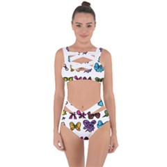 Bows Cartoon Ribbon Bandaged Up Bikini Set  by Bajindul