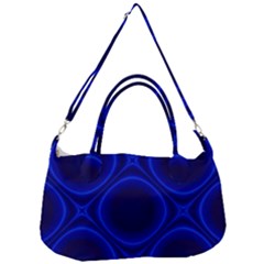 Abstract Background Design Blue Black Removal Strap Handbag by Sudhe