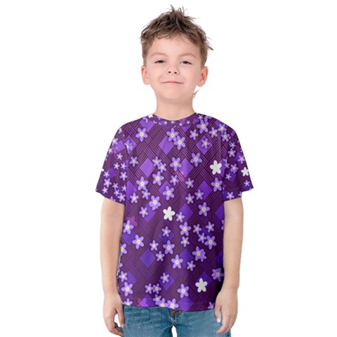 Ross Pattern Square Kids  Cotton Tee by HermanTelo