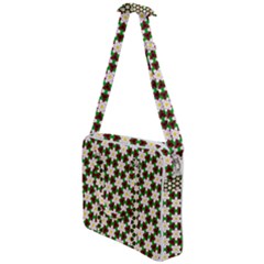 Pattern Flowers White Green Cross Body Office Bag by HermanTelo