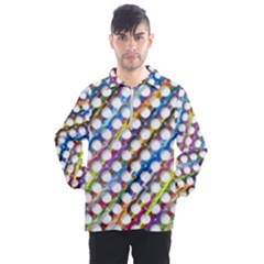 Rings Geometric Circles Random Men s Half Zip Pullover by HermanTelo