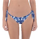 White Flowers Summer Plant Reversible Bikini Bottom View1