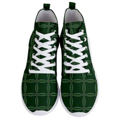 Background Pattern Design Geometric Green Men s Lightweight High Top Sneakers by Sudhe