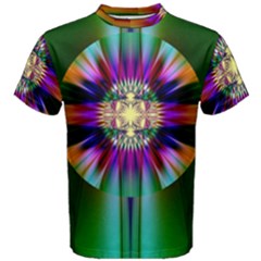 Abstract Art Fractal Creative Green Men s Cotton Tee