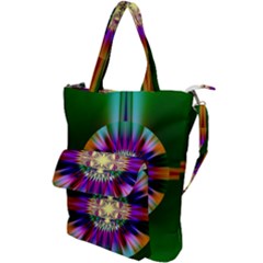 Abstract Art Fractal Creative Green Shoulder Tote Bag