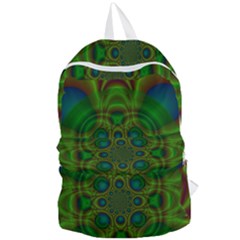 Abstract Background Design Green Foldable Lightweight Backpack by Sudhe