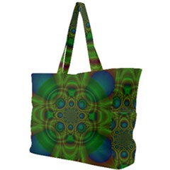 Abstract Background Design Green Simple Shoulder Bag by Sudhe