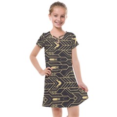 Abstract Art Deco Seamless Pattern Vector Kids  Cross Web Dress by Sudhe