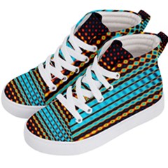 Signal Background Pattern Light Kids  Hi-top Skate Sneakers by Sudhe