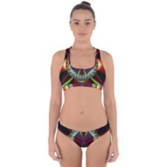 Artwork Fractal Allegory Art Cross Back Hipster Bikini Set by Sudhe