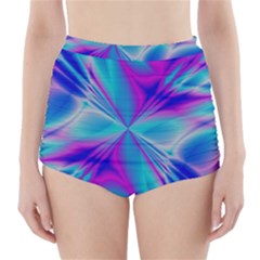 Background Design Pattern Colorful High-waisted Bikini Bottoms by Sudhe