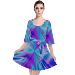 Background Design Pattern Colorful Velour Kimono Dress