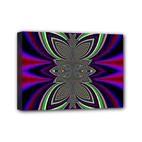 Abstract Artwork Fractal Background Pattern Mini Canvas 7  X 5  (stretched) by Sudhe