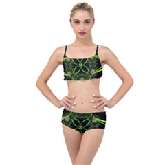 Artwork Fractal Allegory Art Layered Top Bikini Set by Sudhe