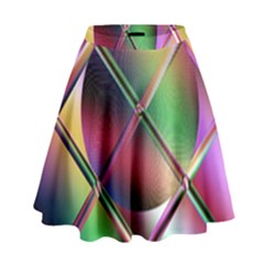 Fractal Artwork Abstract Background High Waist Skirt by Sudhe