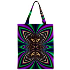 Abstract Artwork Fractal Background Art Zipper Classic Tote Bag by Sudhe