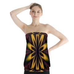 Fractal Artwork Idea Allegory Art Pattern Strapless Top by Sudhe