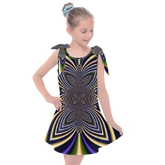 Abstract Artwork Fractal Background Kids  Tie Up Tunic Dress by Sudhe