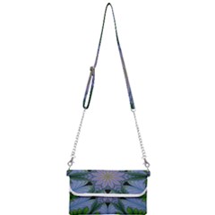 Abstract Flower Artwork Art Green Mini Crossbody Handbag by Sudhe
