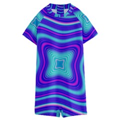 Abstract Artwork Fractal Background Blue Kids  Boyleg Half Suit Swimwear by Sudhe