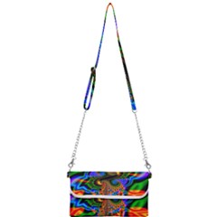 Abstract Fractal Artwork Colorful Mini Crossbody Handbag by Sudhe