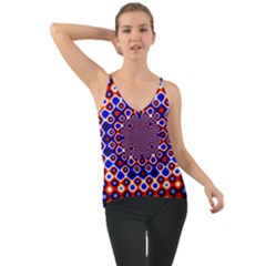 Digital Art Background Red Blue Chiffon Cami by Sudhe