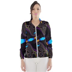 Fractal Artwork Abstract Background Women s Windbreaker