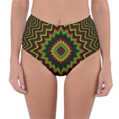 Fractal Artwork Idea Allegory Abstract Reversible High-waist Bikini Bottoms